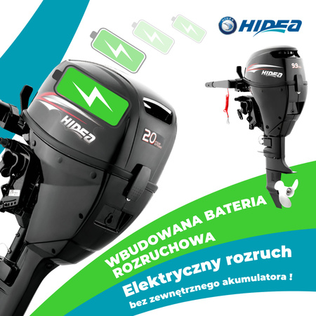 ⚙️Silnik Zaburtowy Hidea HDF6BHEL-IB 6KM / WBUDOWANY AKUMULATOR