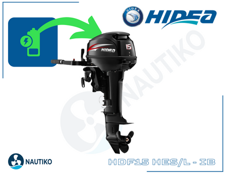 ⚙️ Silnik Zaburtowy Hidea 15KM HDF15HL - rumpel, długa kolumna, ręczny zapłon 