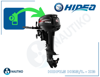 ⚙️ Silnik Zaburtowy Hidea 15KM HDF15HES-IB / krótka kolumna, elektryczny rozruch, wbudowany akumulator