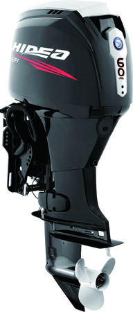 ⚙️ Silnik zaburtowy HIDEA EFI 60 KM HDEF60HUEL-T – 60 HP długa kolumna / elektryczny start / rumpel / przełożenie 2.33 / power trim